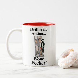 Woodpecker Bird Funny Two-Tone Coffee Mug