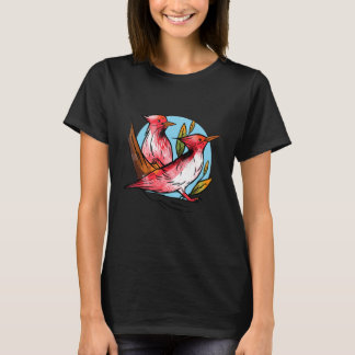 Woodpecker Bird Nature Red Pileated Woodpeckers Wo T-Shirt