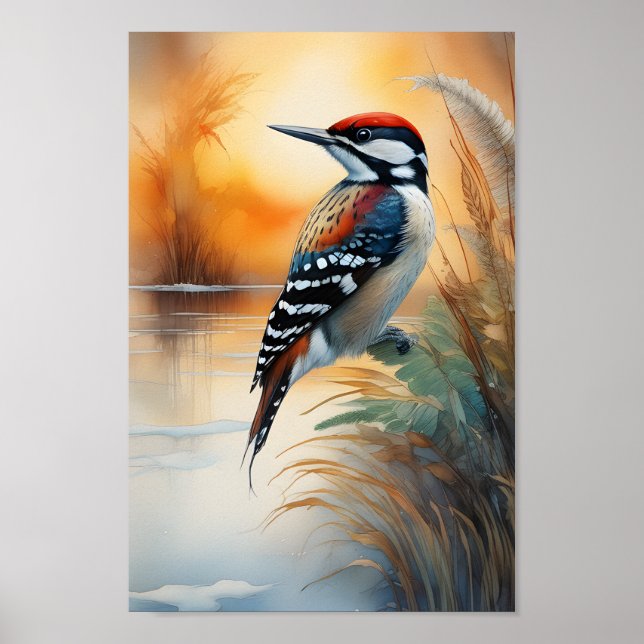 Woodpecker Bird  Poster (Front)