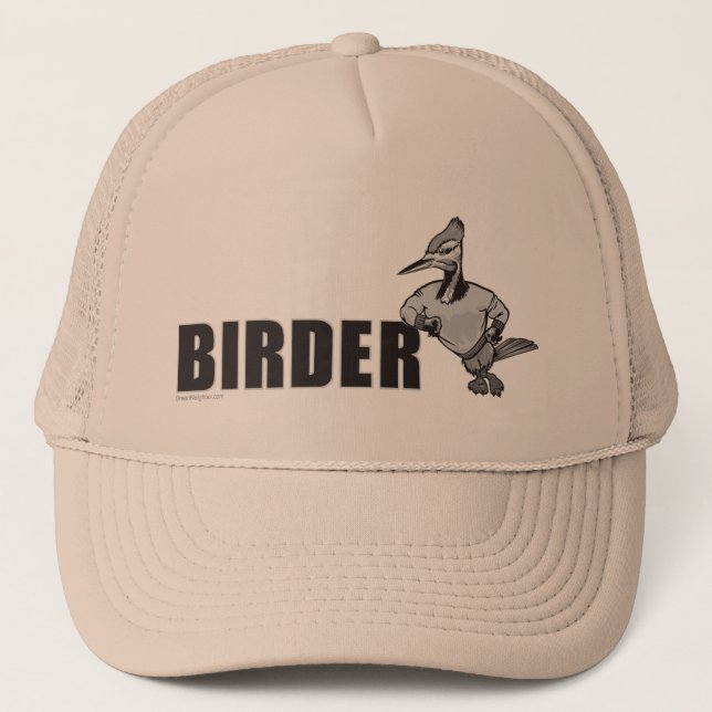Woodpecker Bird Watching Trucker Hat (Front)