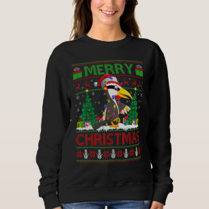 Woodpecker Bird   Xmas Tree Ugly Woodpecker Christ Sweatshirt