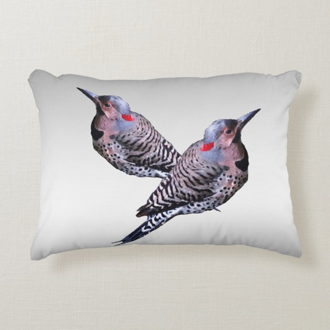 Woodpecker Birds Northern Flicker Accent Pillow