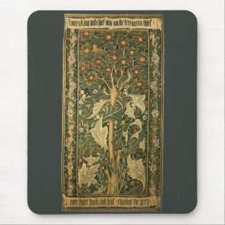 Woodpecker by William Morris, Vintage Textile Art Mouse Pad