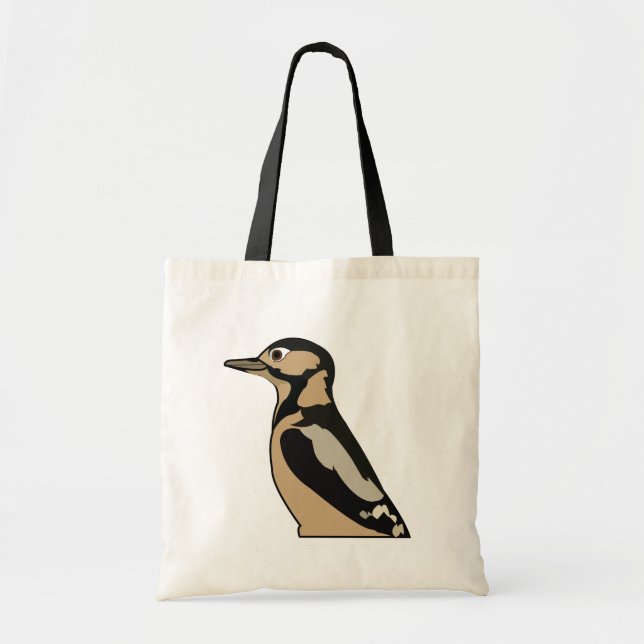 Woodpecker Cute Illustration Tote Bag (Front)