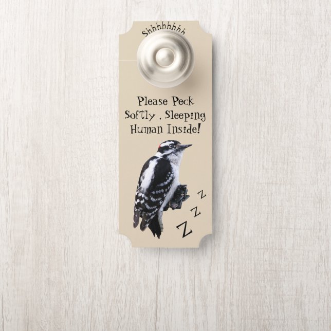 Woodpecker "Do Not Disturb" Door Hanger (On Knob)