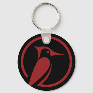 woodpecker farm logo keychain