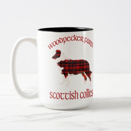 Woodpecker Farm Scottish Collies Two_Tone Coffee Mug