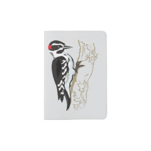 Woodpecker illustration passport holder