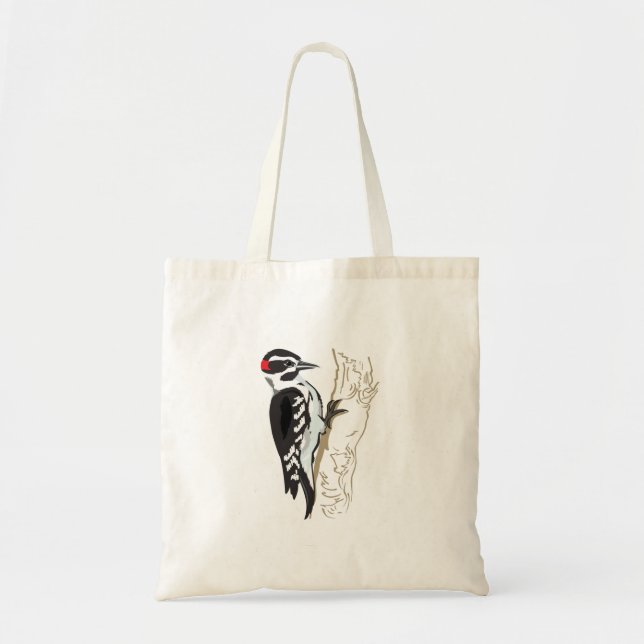 Woodpecker illustration tote bag (Front)