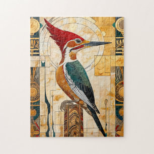 Woodpecker Totem – Art Deco Rhythm Jigsaw Puzzle