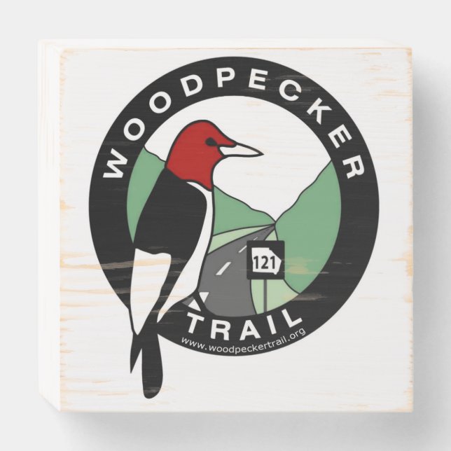 Woodpecker Trail Wood Sign (Front Horizontal)
