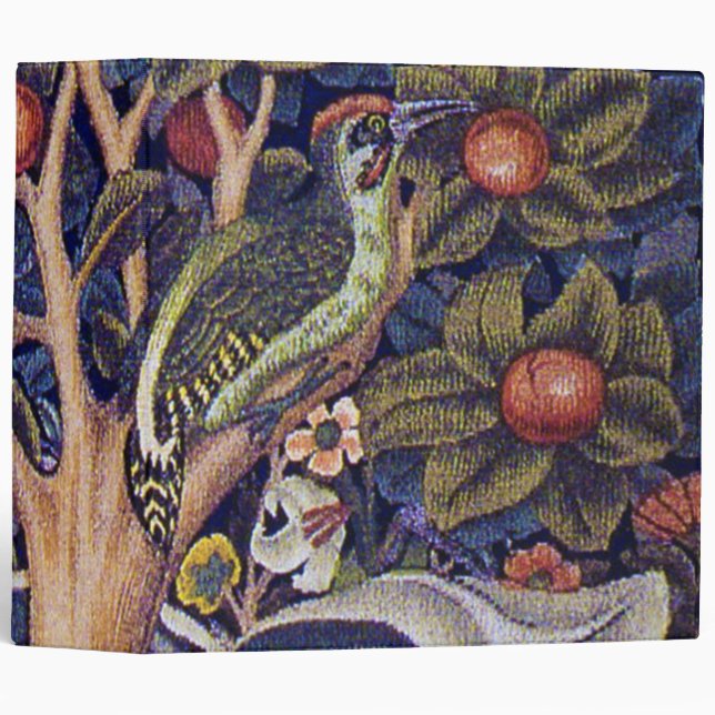 Woodpecker, William Morris 3 Ring Binder (Front/Spine)