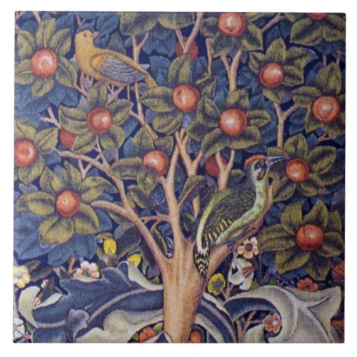 Woodpecker William Morris Ceramic Tile