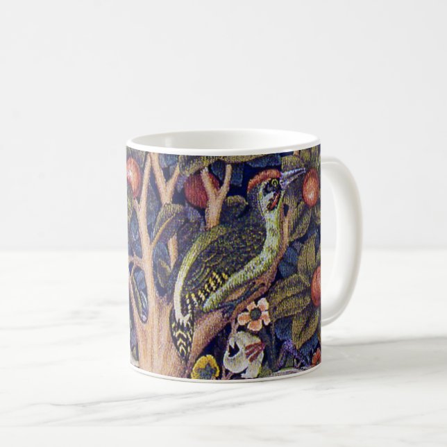 Woodpecker, William Morris Coffee Mug (Front Right)