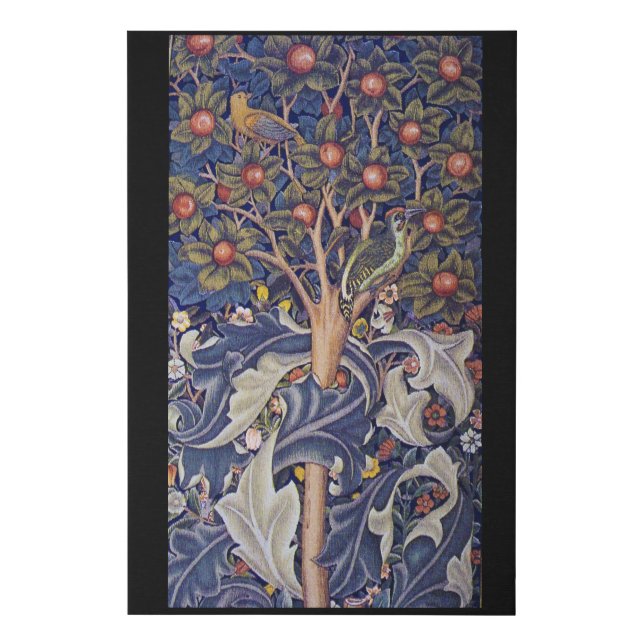 Woodpecker, William Morris Faux Canvas Print (Front)