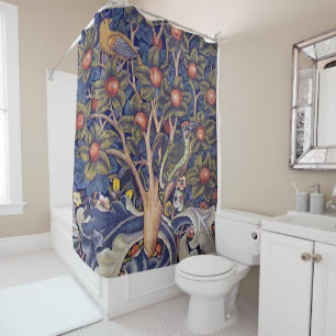 Woodpecker, William Morris Shower Curtain