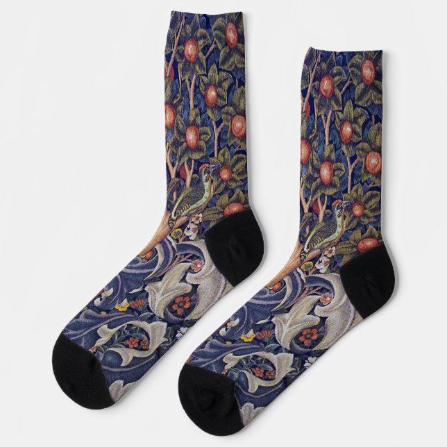 Woodpecker, William Morris Socks (Left)