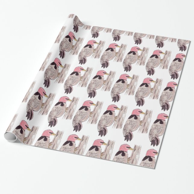 Woodpecker Wrapping Paper (Unrolled)