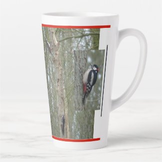 Woodpeckers Collage Latte Mug