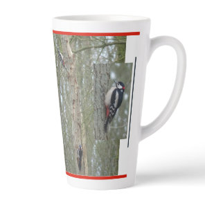 Woodpeckers Collage Latte Mug