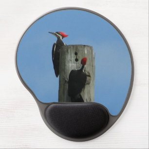 Woodpeckers on a Pole Photograph Gel Mouse Pad