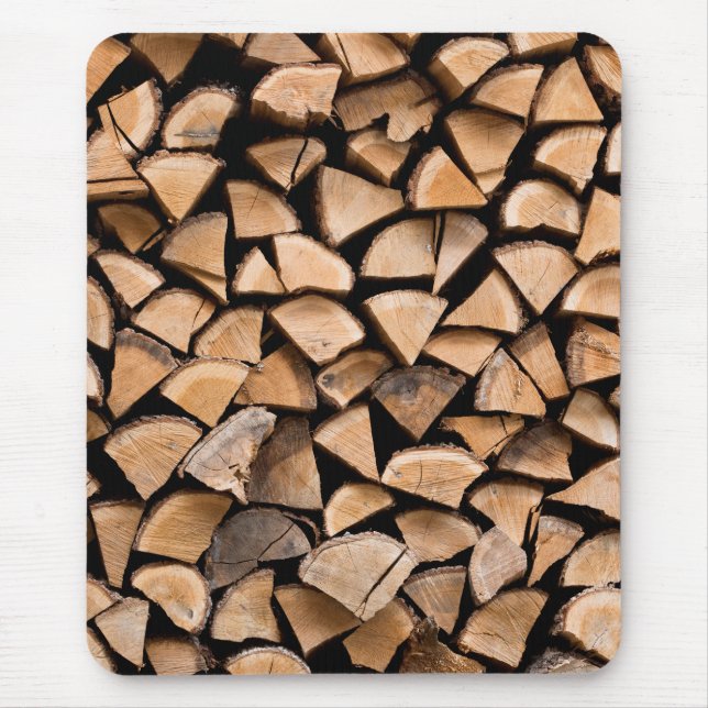 Woodpile background mouse pad (Front)