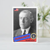 Woodrow Wilson Baseball Card (Standing Front)