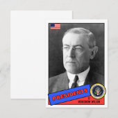 Woodrow Wilson Baseball Card (Front/Back)