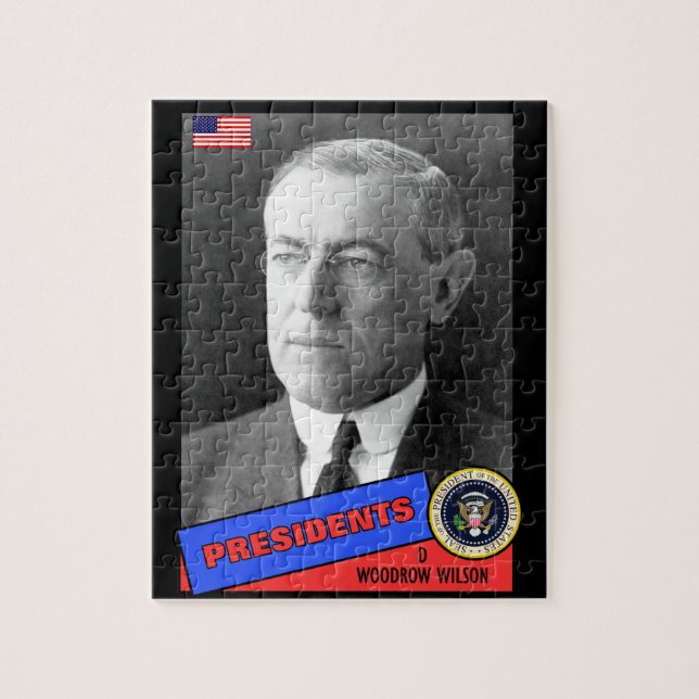 Woodrow Wilson Baseball Card Jigsaw Puzzle (Vertical)