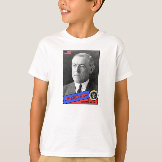 Woodrow Wilson Baseball Card T-Shirt (Front)