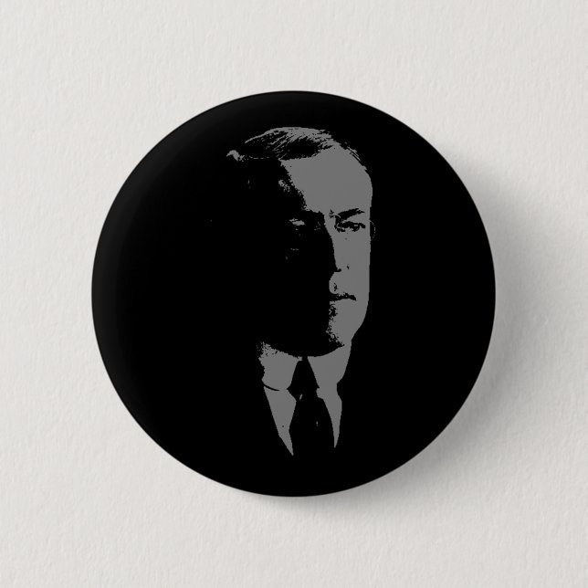 Woodrow Wilson silhouette Pinback Button (Front)