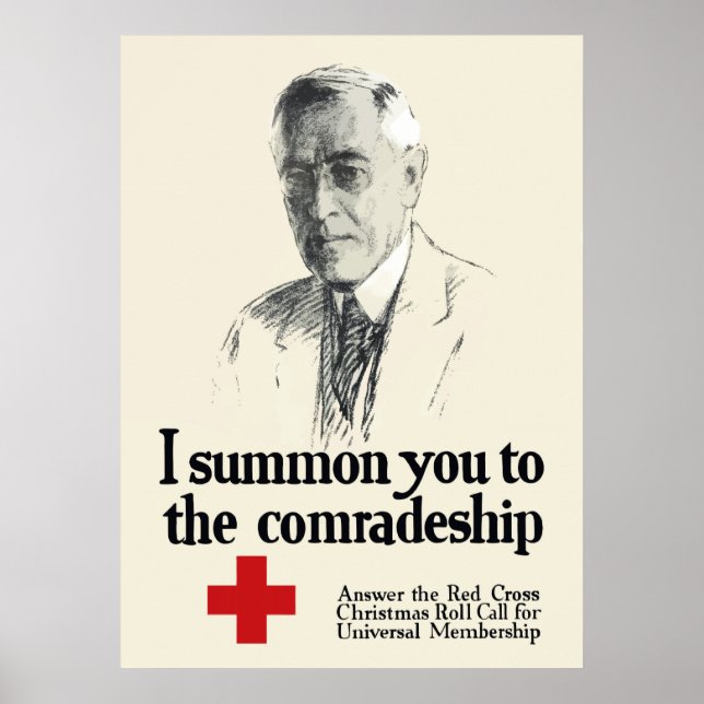 Woodrow Wison Red Cross Poster (Front)