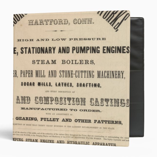 Woodruff and Beach Iron Works Binder (Front/Inside)