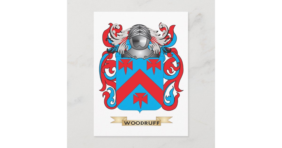 Woodruff Family Crest (Coat of Arms) Postcard Zazzle