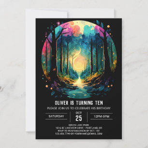 Woods Adventure Mystical Birthday Invitation