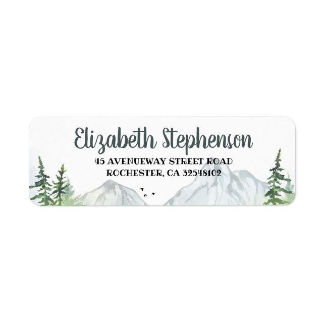Woods and Mountains Adventure Inspired Label (Front)