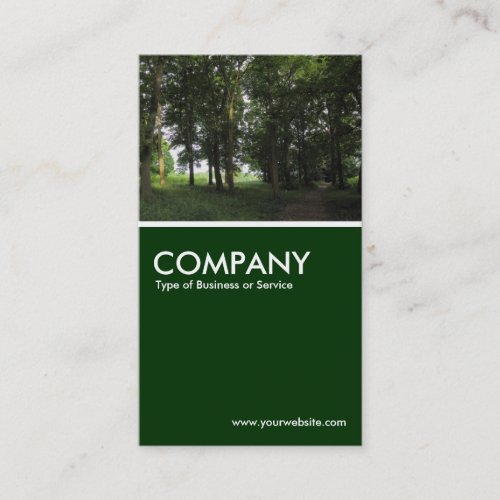 Woods Bute Park Cardiff _ Dark Green Business Card