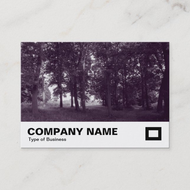 Woods, Bute Park Cardiff - Purple toned Business Card (Front)