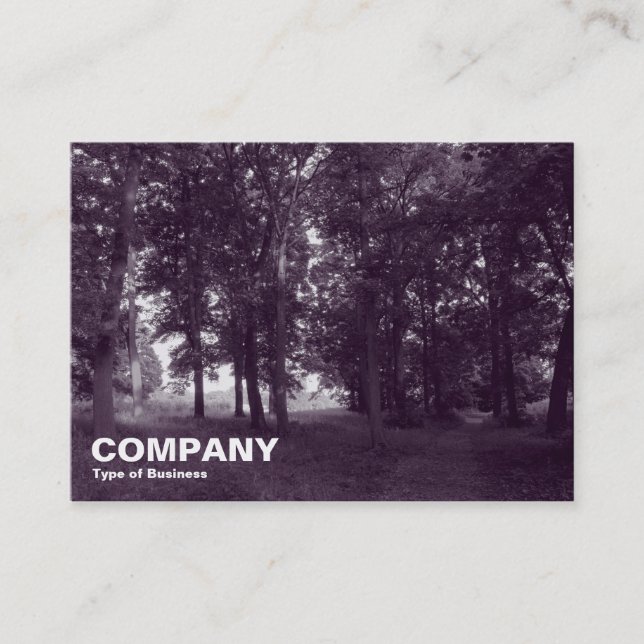 Woods, Bute Park, Cardiff (Purple Toned) Business Card (Front)