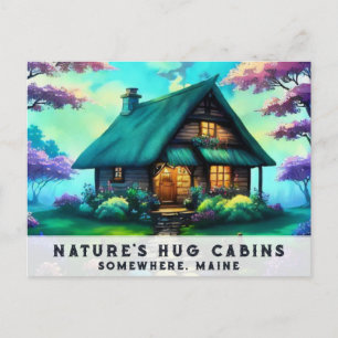 *~* Woods Cabin Colorful Fantasy Art  AP49 Spring Postcard