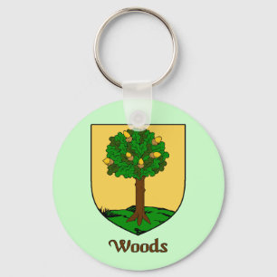 Woods Family Shield Keychain