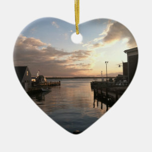 Woods Hole Harbor Christmas Ornament