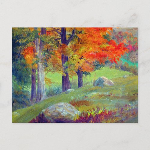Woods in Autumn by Frederic Edwin Church Postcard