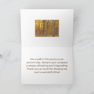 WOODS ON AN AUTUMN DAY/CUSTOMIZABLE THANK YOU CARD