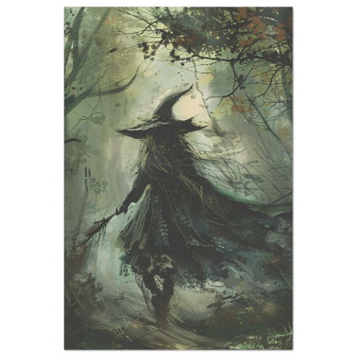 Woods Witch Halloween Decoupage Tissue Paper