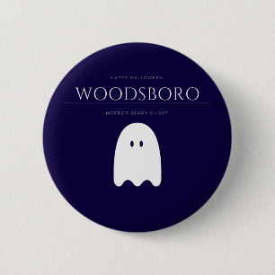 Woodsboro High School Scary Ghost Halloween Button