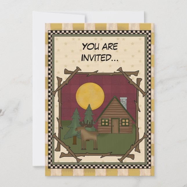 Woodsie Cabin any purpose Invitation (Front)