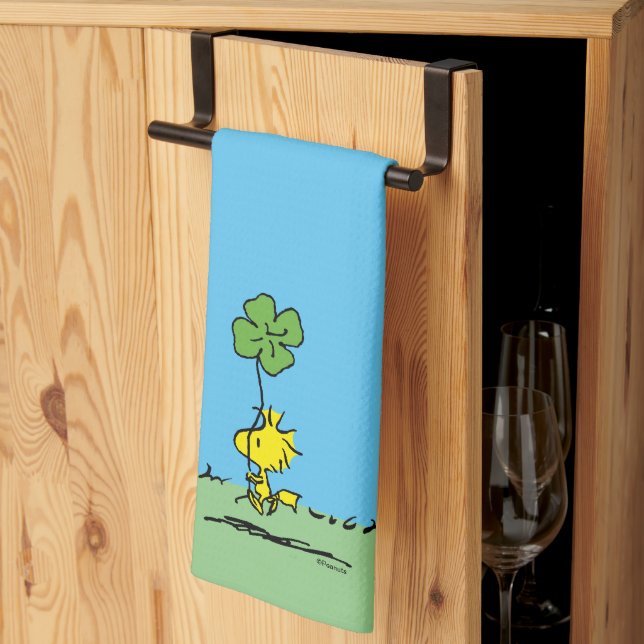 Woodstock Carrying Shamrock Kitchen Towel (Thirds Fold)