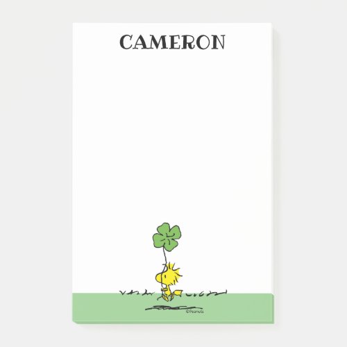 Woodstock Carrying Shamrock Post_it Notes