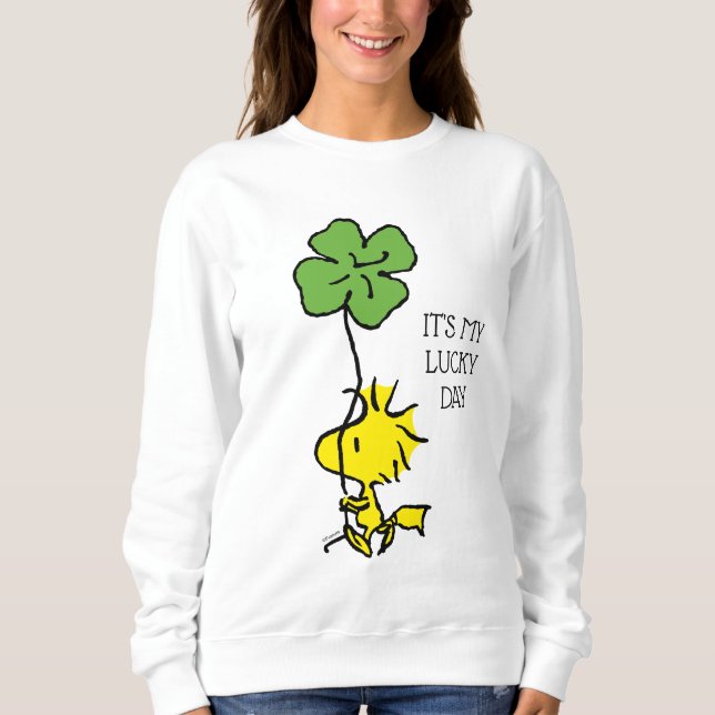 Woodstock Carrying Shamrock Sweatshirt (Front)